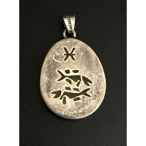 TAXCO Sterling Silver Pisces Pendant Zodiac Mexico 925 Fish
